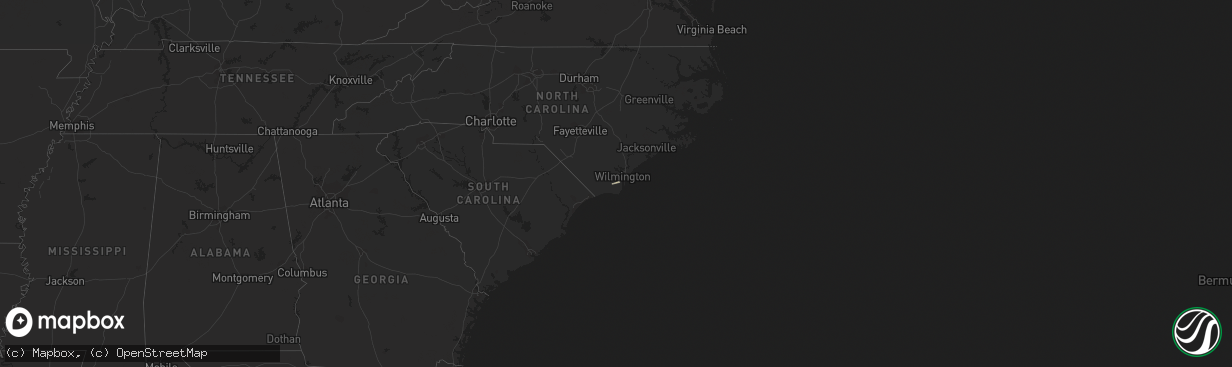 Hail map in North Carolina on November 26, 2018