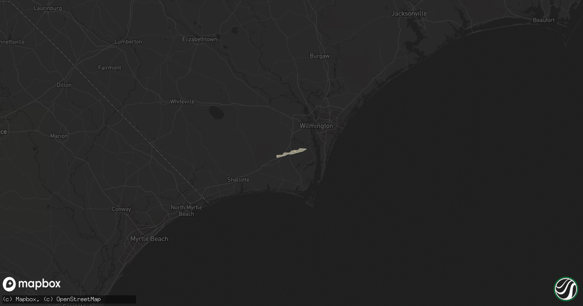 Hail map in Winnabow, NC on November 26, 2018