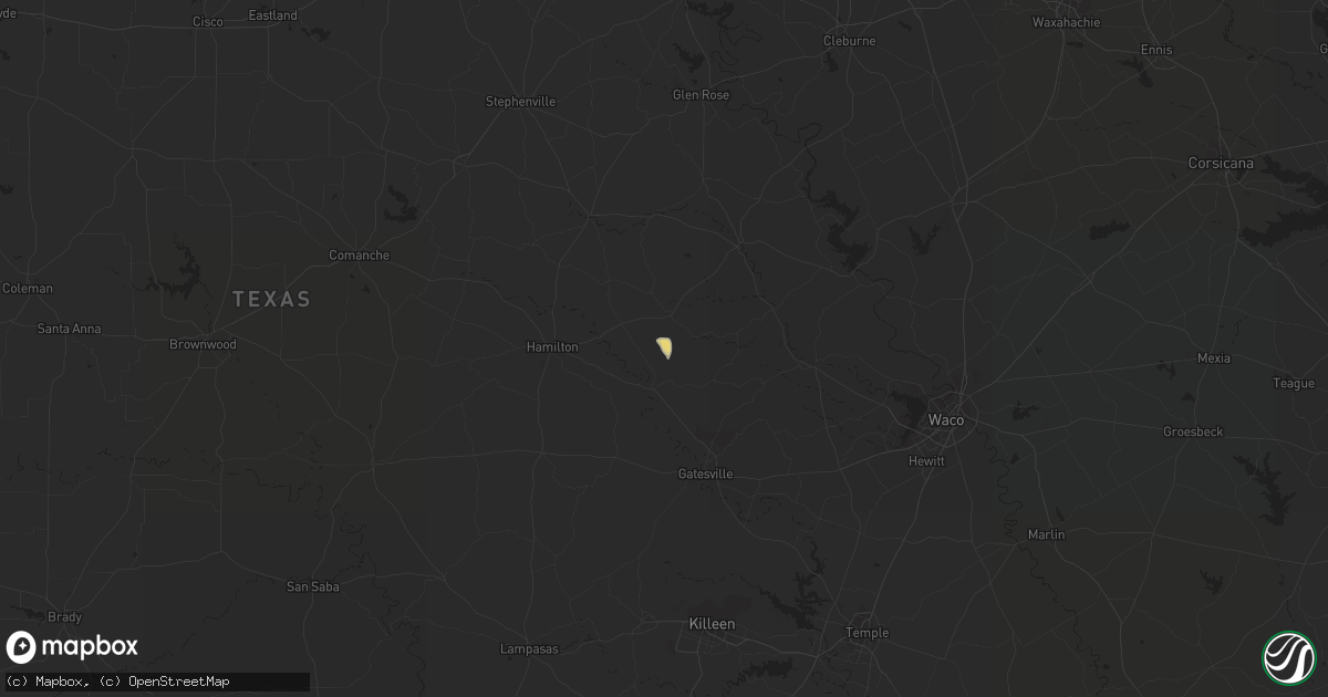 Hail map in Jonesboro, TX on December 2, 2013