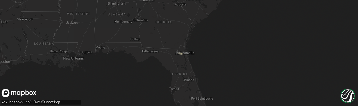 Hail map on December 2, 2023
