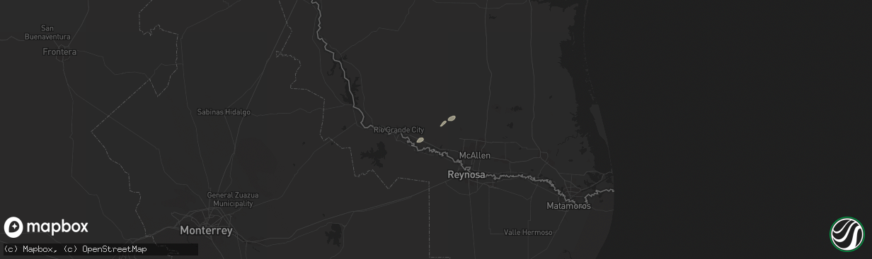 Hail map in Mission, TX on December 3, 2016