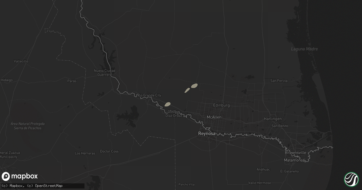 Hail map in Mission, TX on December 3, 2016