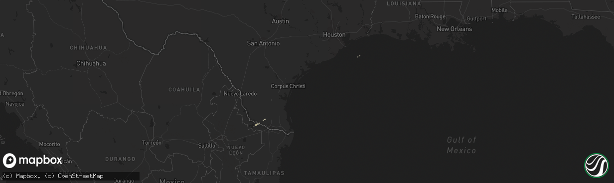 Hail map on December 3, 2016