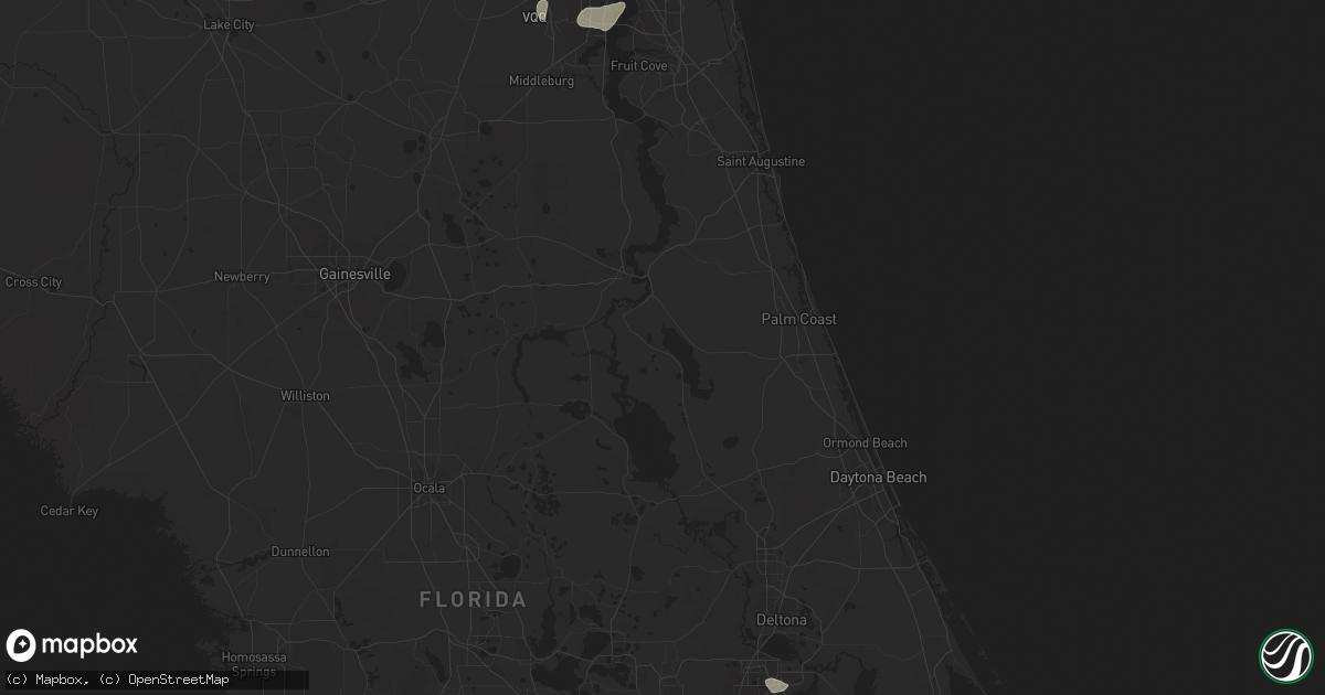 Hail map in Sanford, FL on December 3, 2018