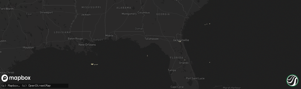 Hail map on December 3, 2018