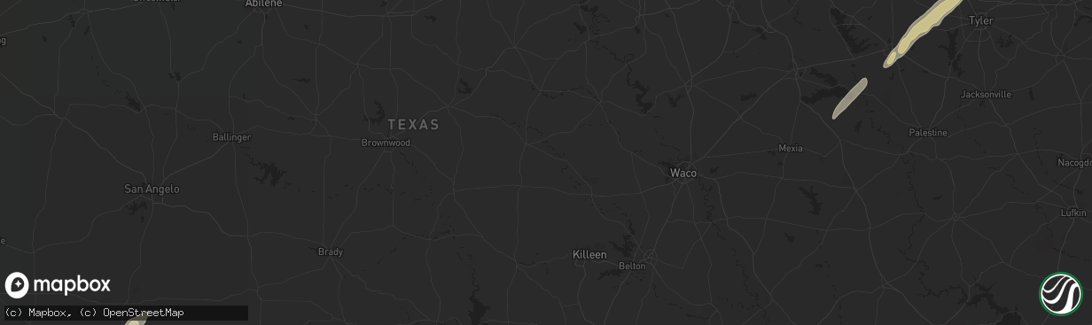 Hail map in Athens, TX on December 4, 2011