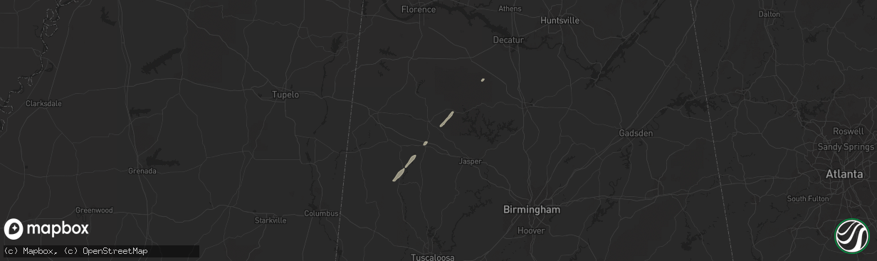 Hail map in Lynn, AL on December 5, 2011
