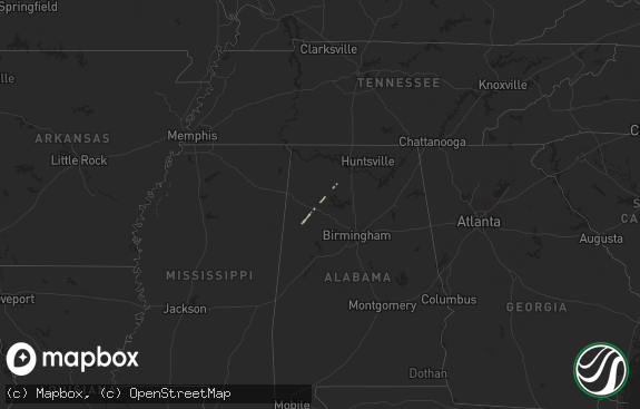 Hail map preview on 12-05-2011