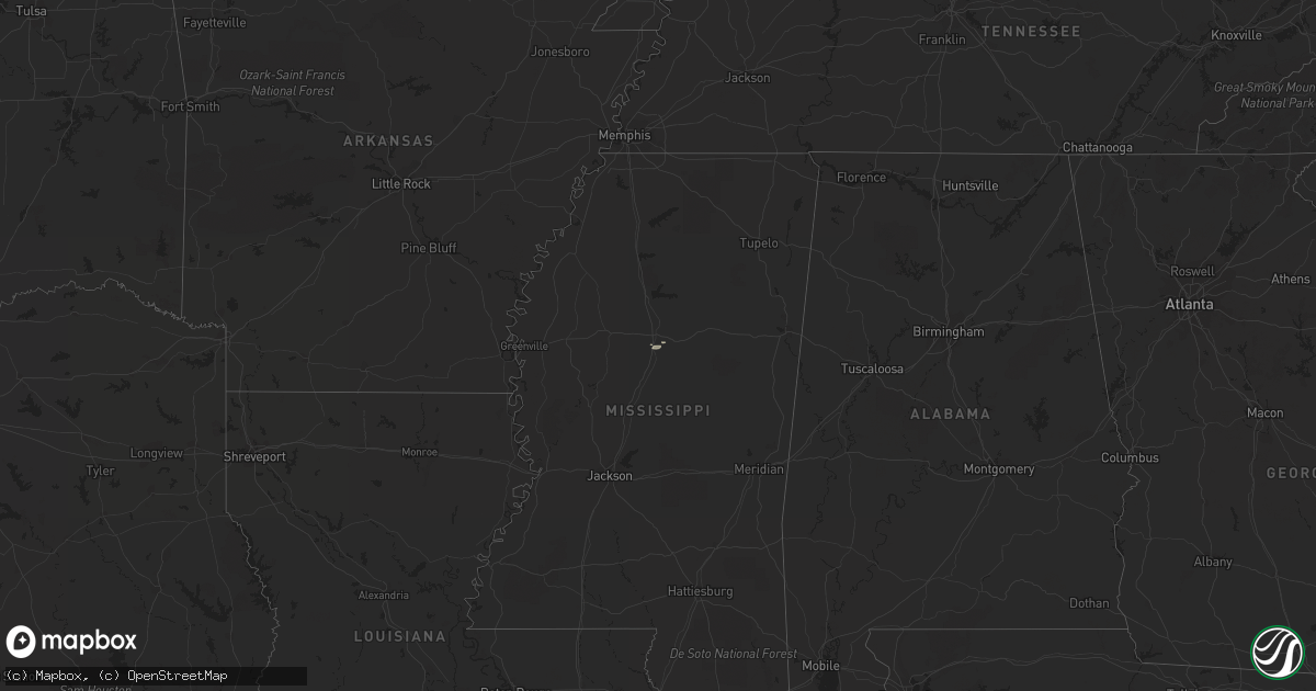 Hail map on December 5, 2014