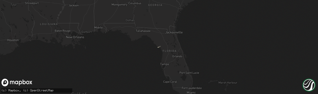 Hail map in Florida on December 8, 2017