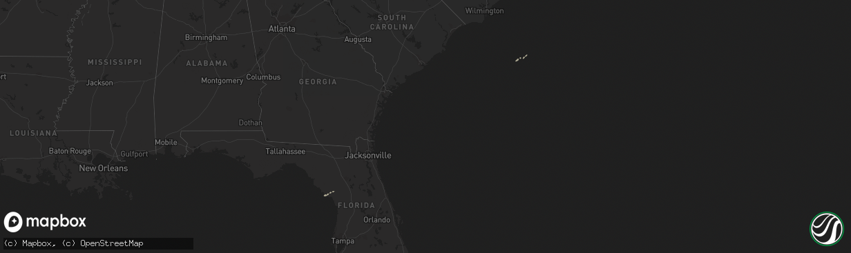 Hail map on December 8, 2017