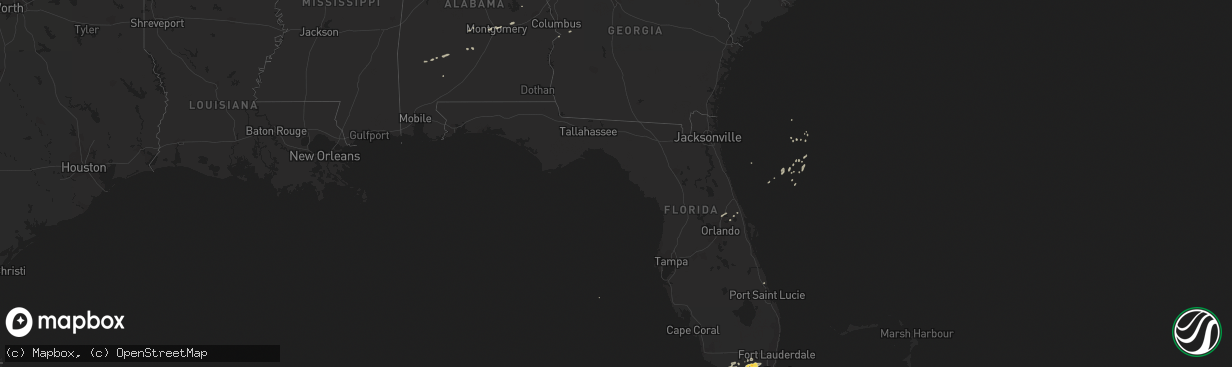 Hail map on December 10, 2012