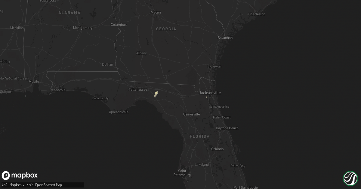 Hail map in Florida on December 11, 2011