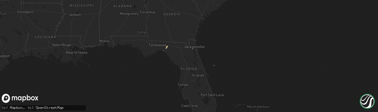 Hail map on December 11, 2011