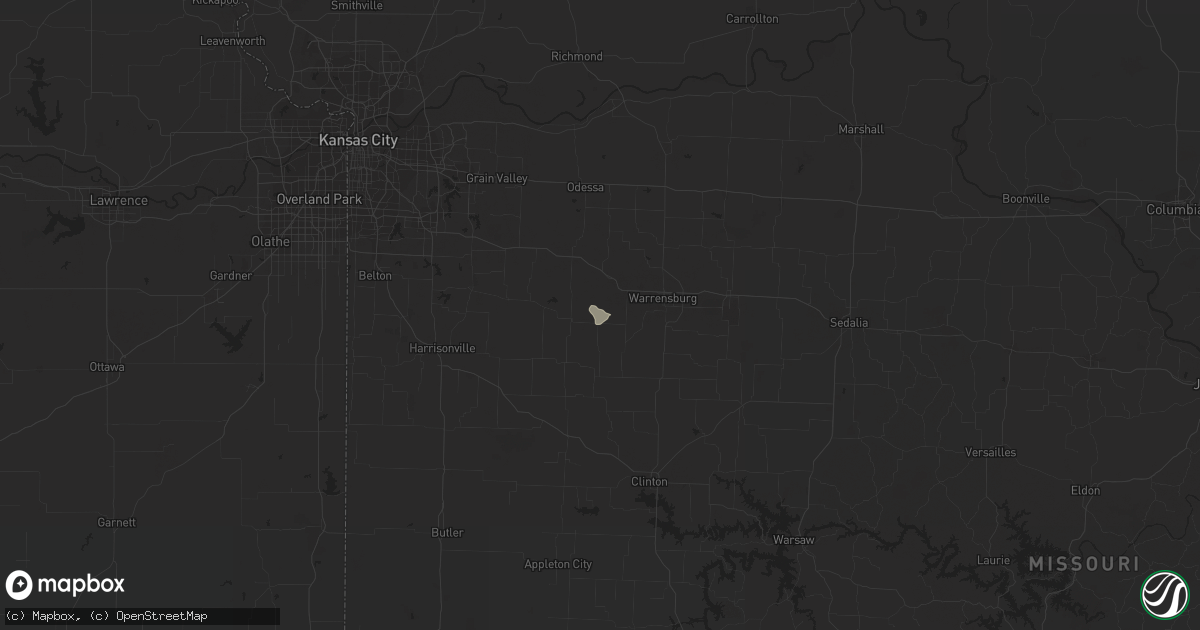 Hail map in Centerview, MO on December 13, 2011