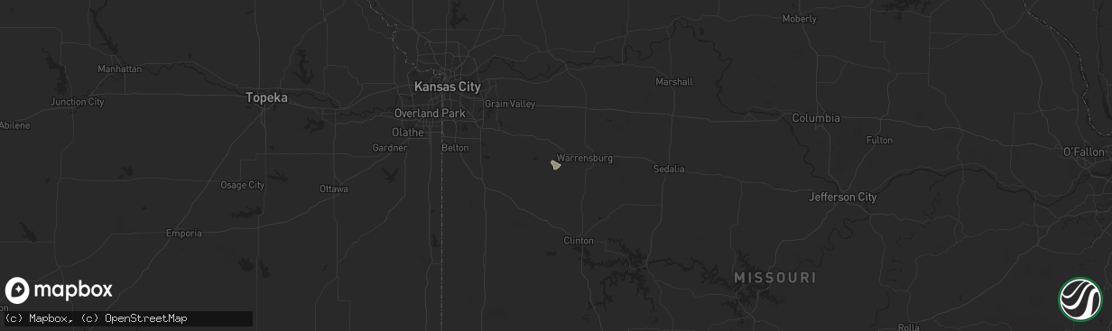Hail map in Holden, MO on December 13, 2011