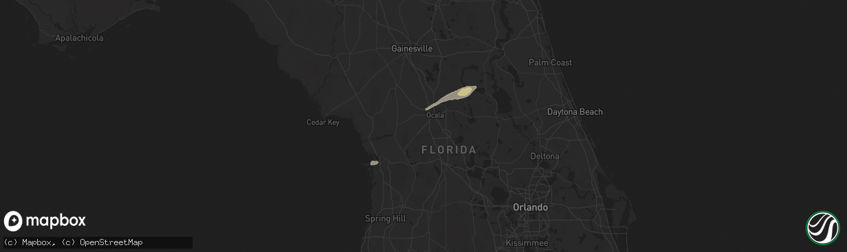 Hail map in Silver Springs, FL on December 14, 2013