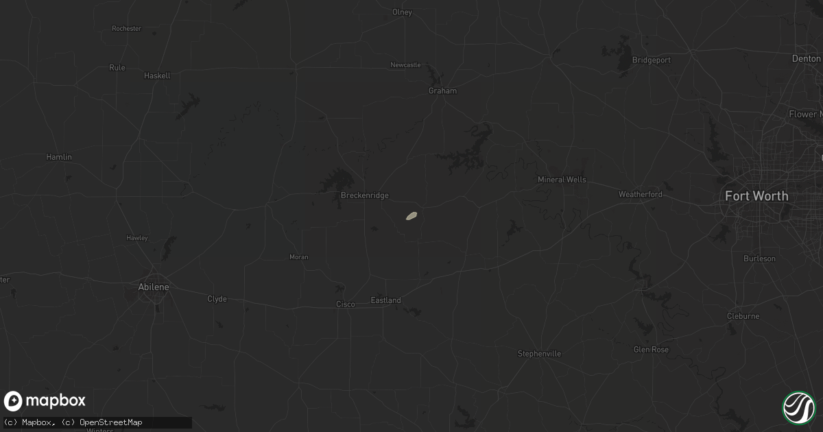 Hail map in Caddo, TX on December 15, 2011