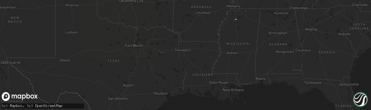 Hail map on December 15, 2012