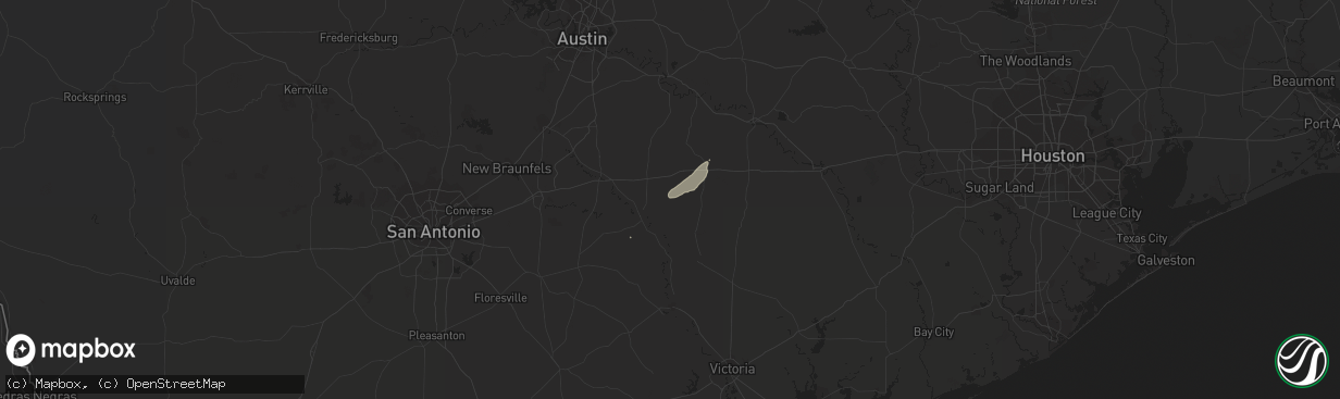 Hail map in Muldoon, TX on December 19, 2022