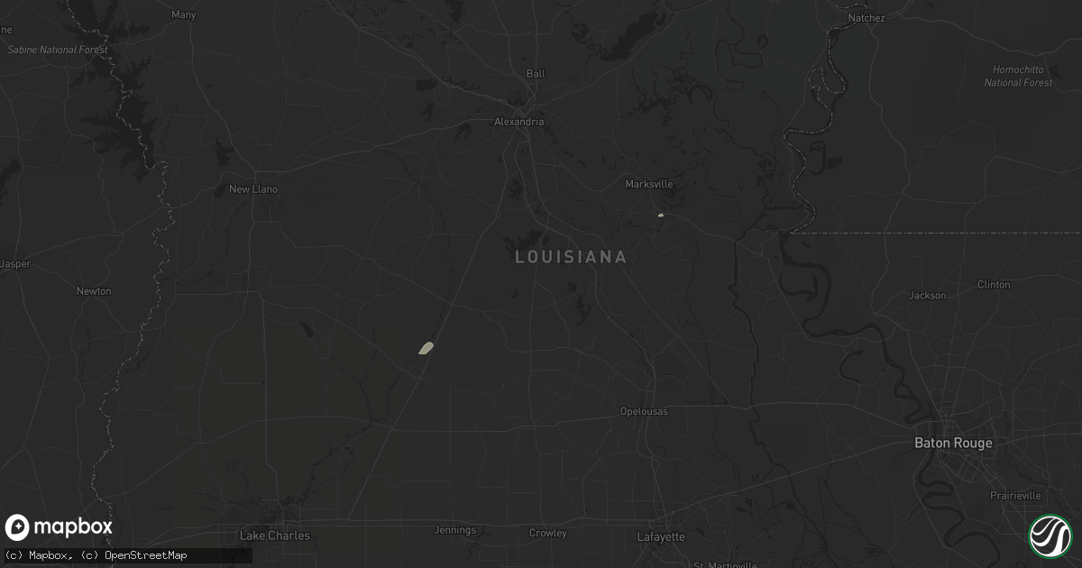 Hail map in Mansura, LA on December 20, 2011