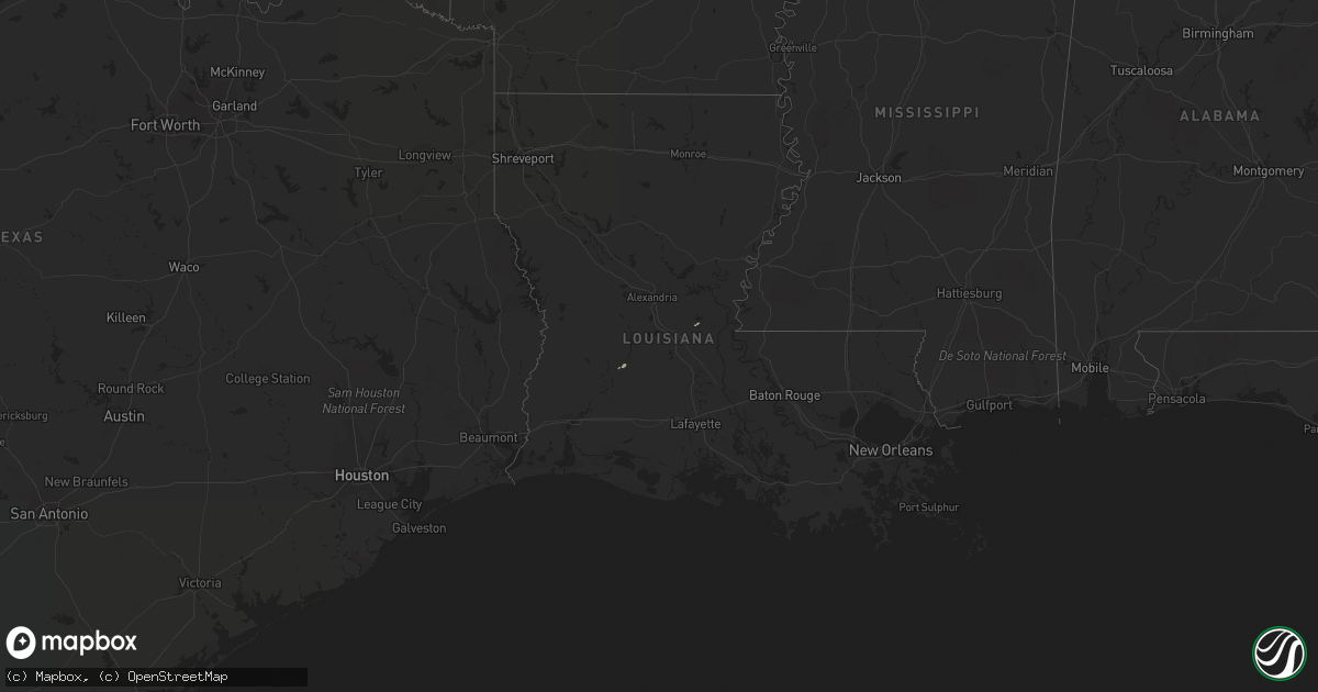 Hail map on December 20, 2011