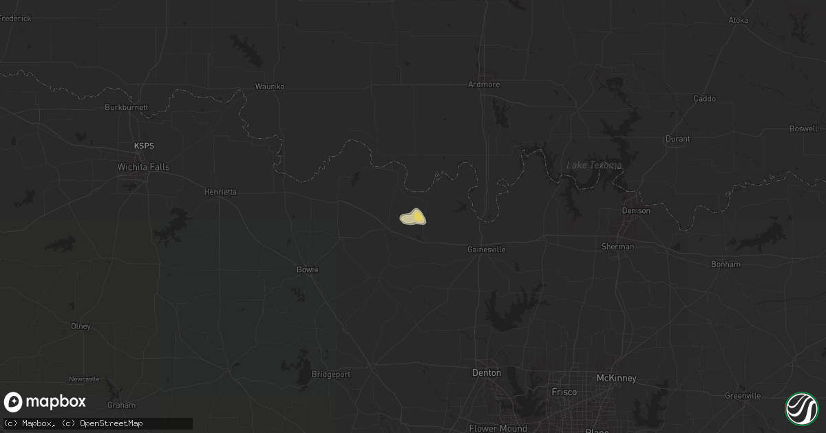 Hail map in Saint Jo, TX on December 20, 2015