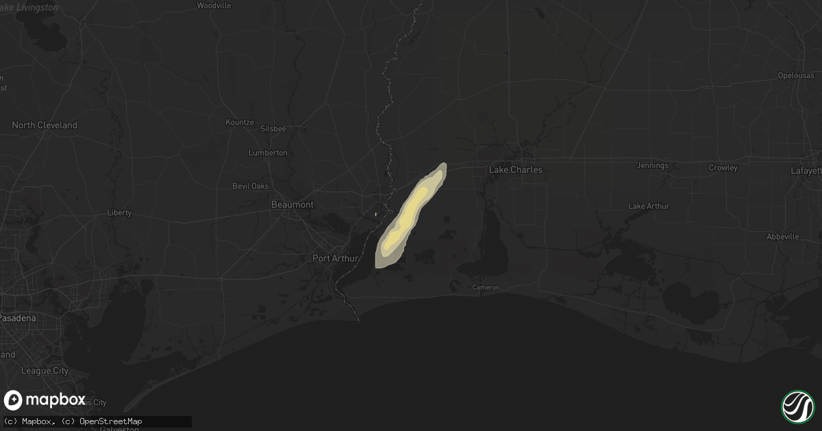 Hail map in Sulphur, LA on December 21, 2011