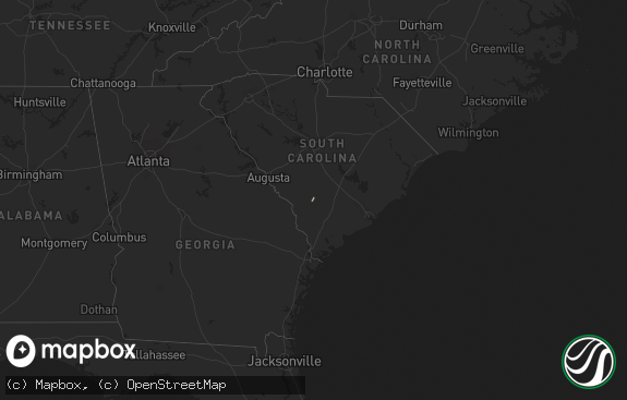 Hail map preview on 12-21-2022