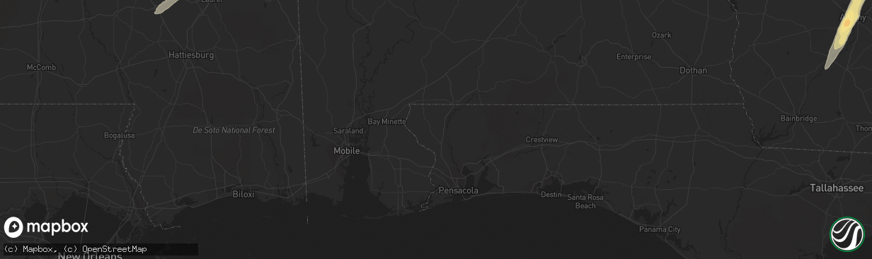 Hail map in Leesburg, GA on December 22, 2014