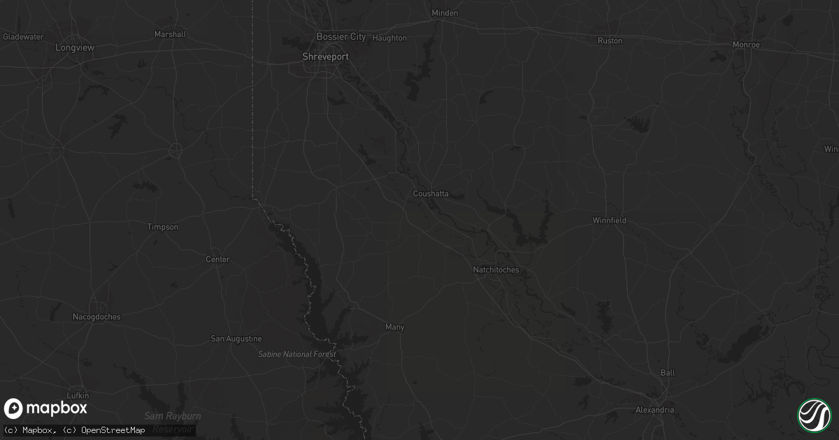 Hail map in Saint James, LA on December 22, 2015