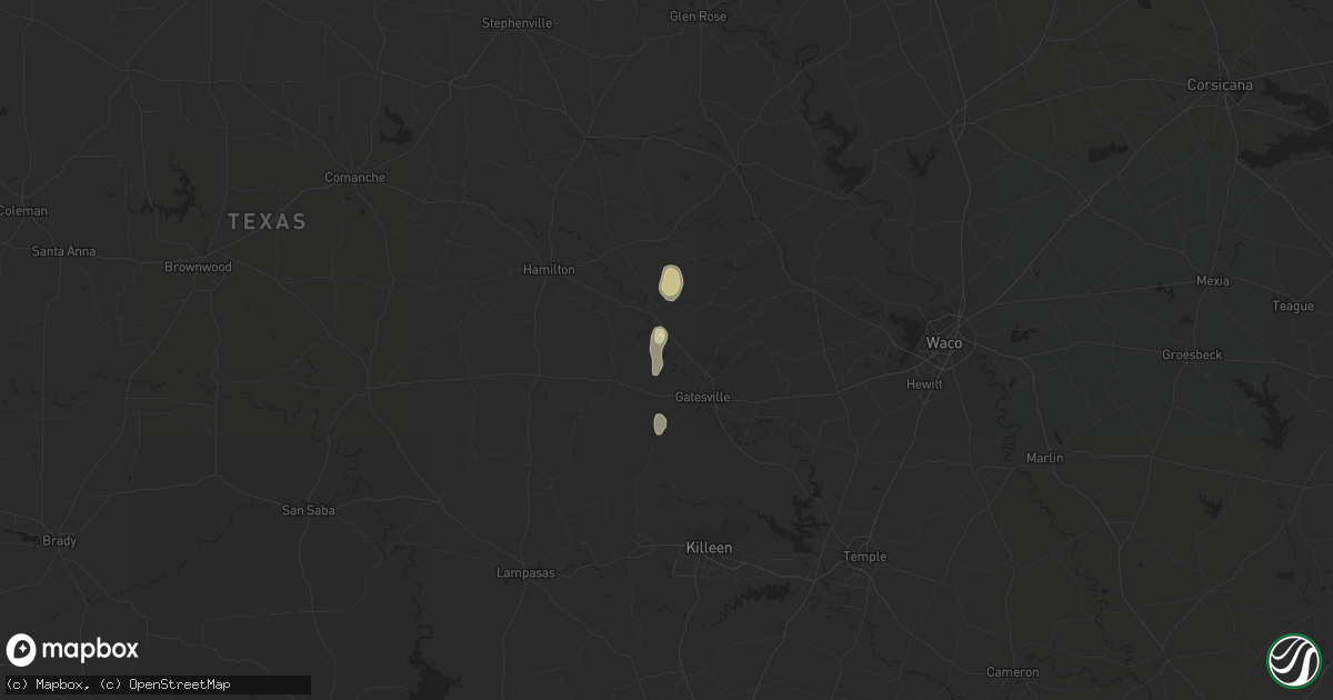 Hail map in Jonesboro, TX on December 23, 2012