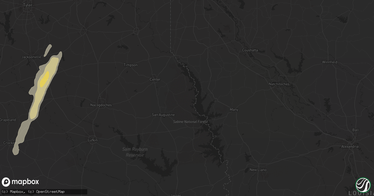 Hail map in Jennings, LA on December 24, 2012