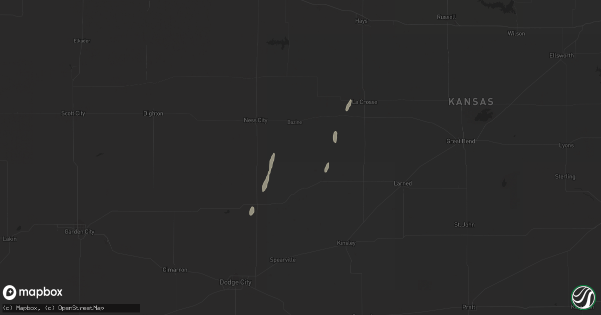 Hail map in Bloomington, NE on December 25, 2016