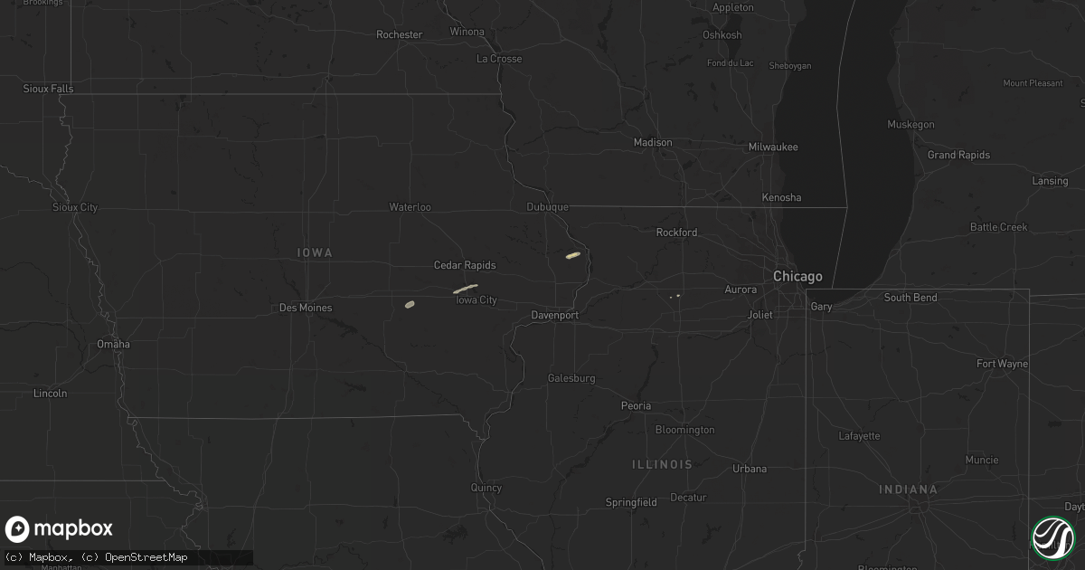 Hail map on December 26, 2021