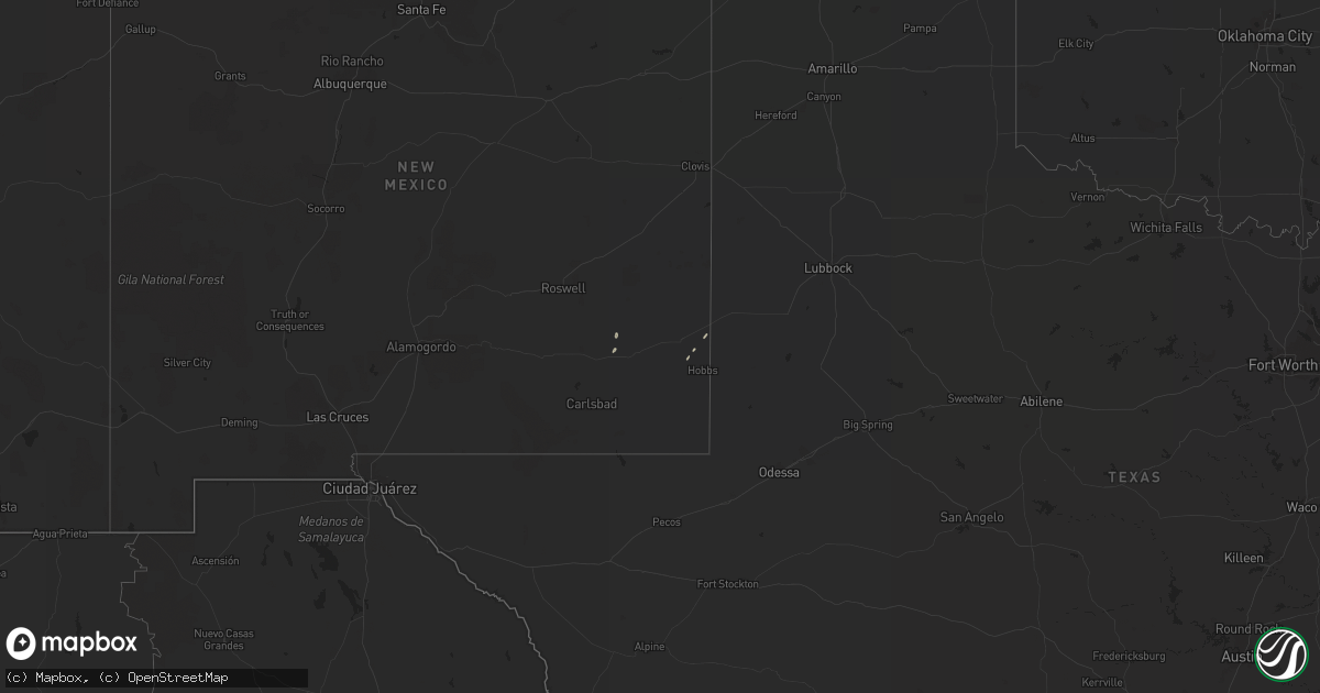 Hail map on December 27, 2019