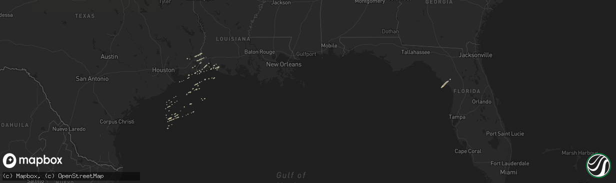 Hail map on December 28, 2012