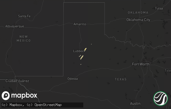 Hail map preview on 12-29-2020