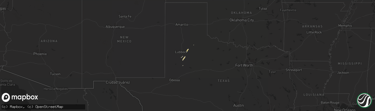 Hail map on December 29, 2020
