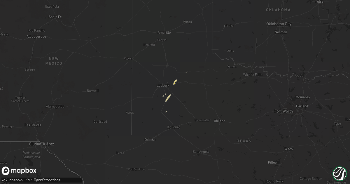 Hail map on December 29, 2020