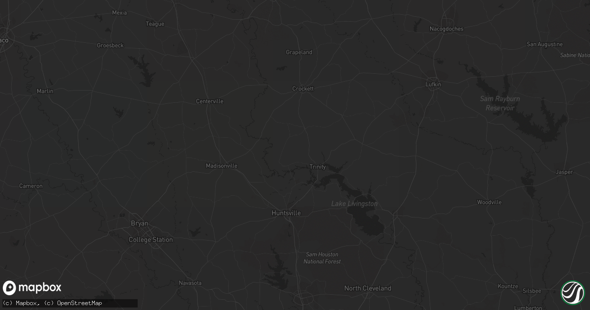 Hail map in Houston, TX on January 1, 2017
