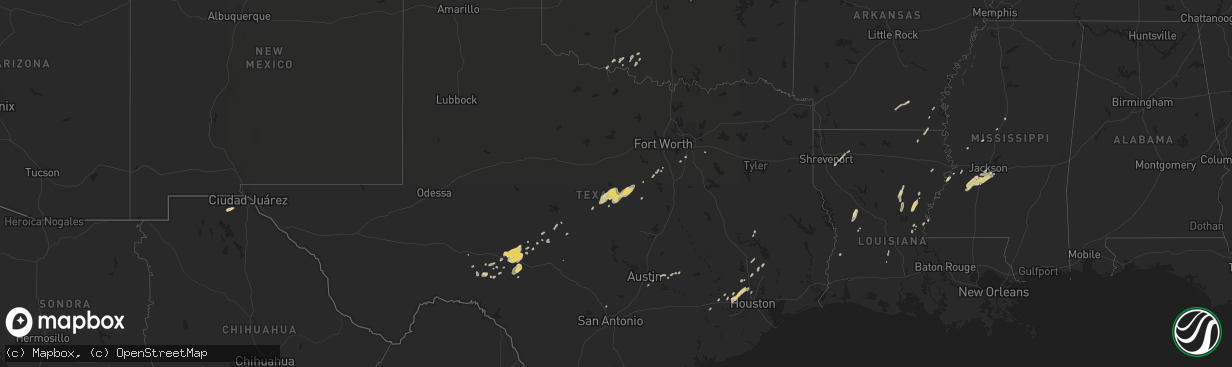 Hail map on January 1, 2017