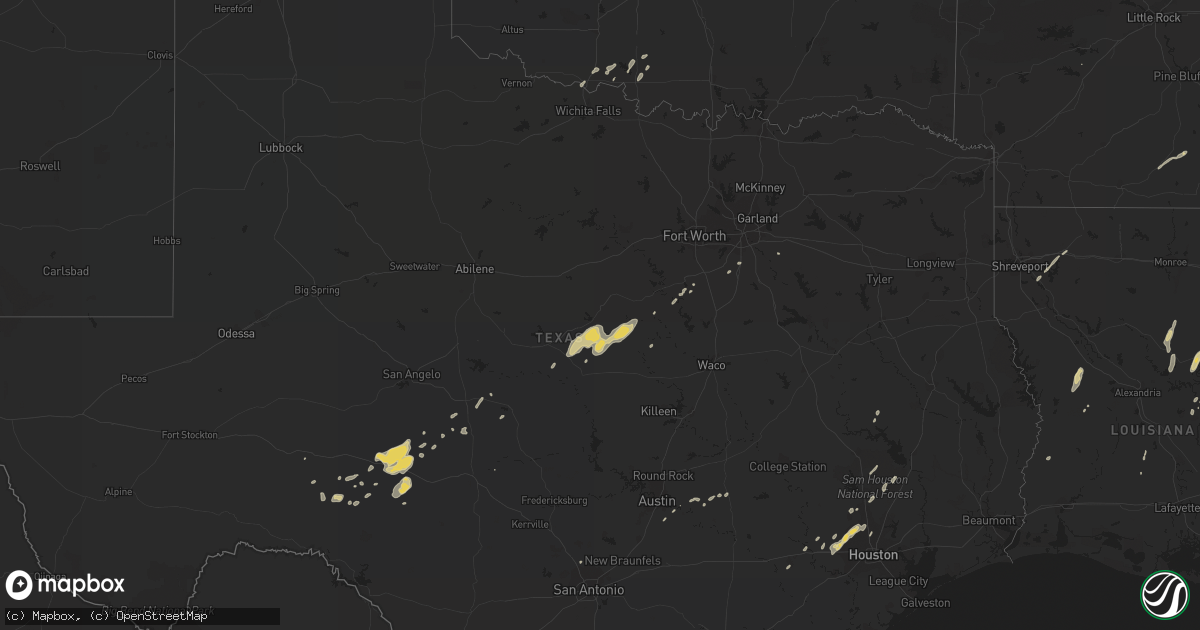 Hail map on January 1, 2017