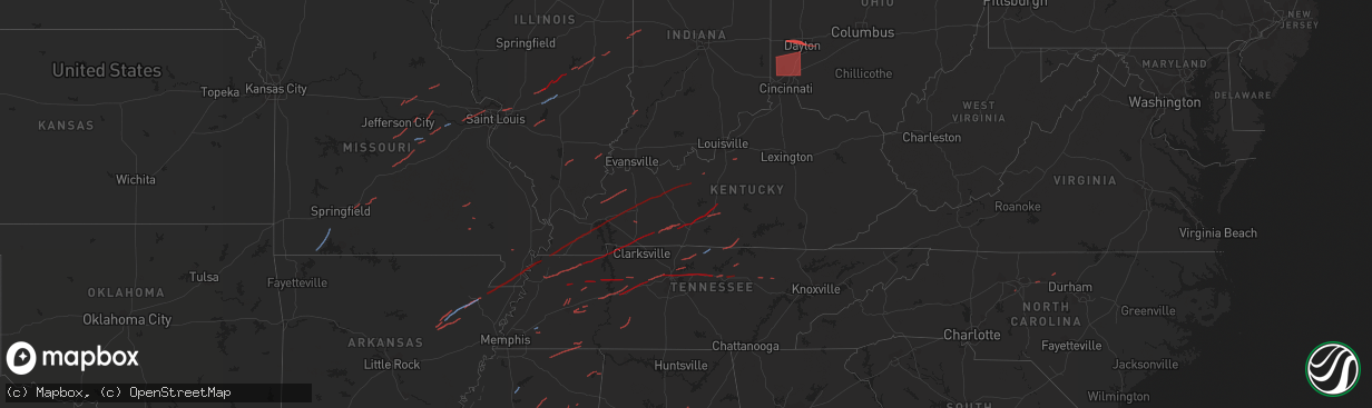 Hail map on January 1, 2019