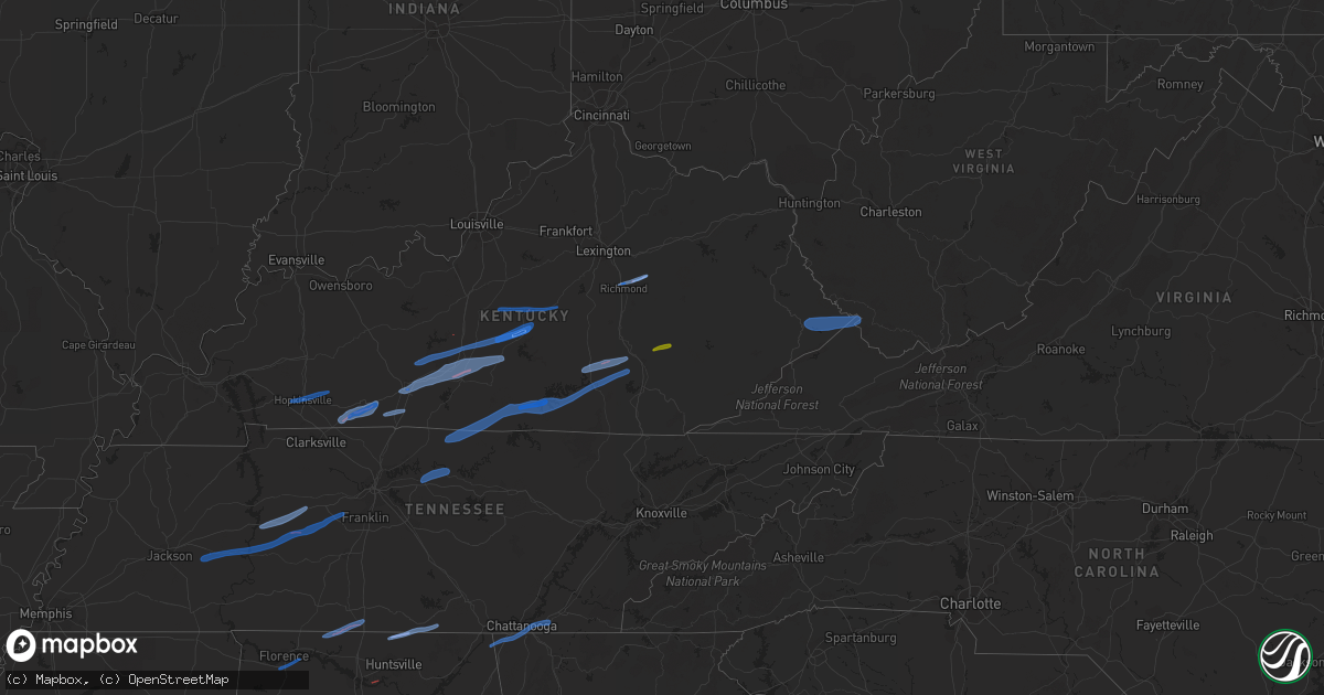 Hail map on January 1, 2022