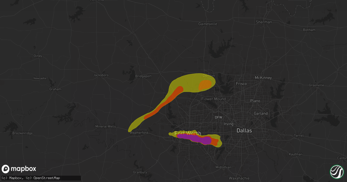 Hail map in Rhome, TX on January 2, 1900