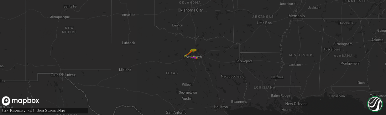 Hail map on January 2, 1900