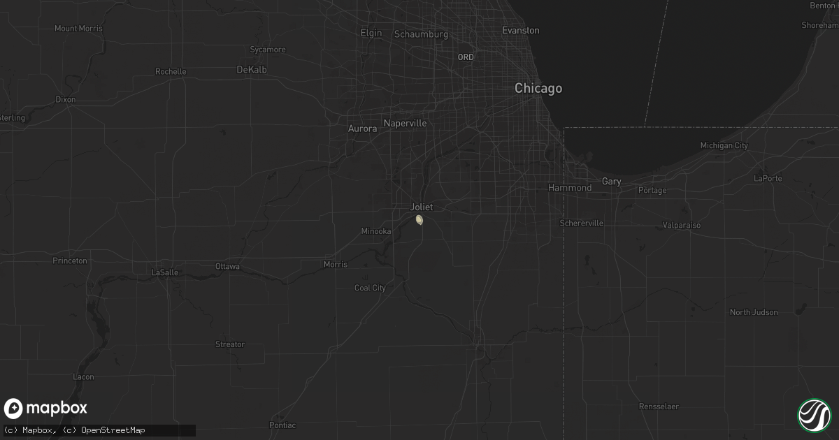 Hail map in Frankfort, IL on January 2, 2012