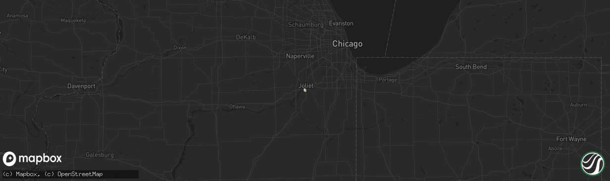 Hail map in New Lenox, IL on January 2, 2012