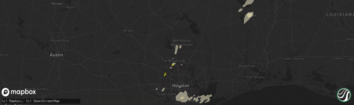 Hail map in Conroe, TX on January 2, 2017